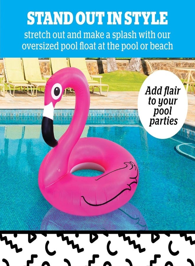 ARUP عوامة فلامنجو قابلة للنفخ من ARUP، عوامة حمام سباحة قابلة للنفخ بصمامات سريعة، قارب سباحة عائم، استرخاء، ألعاب زينة حفلات صيفية للأطفال والكبار (17 بوصة) - Image 5